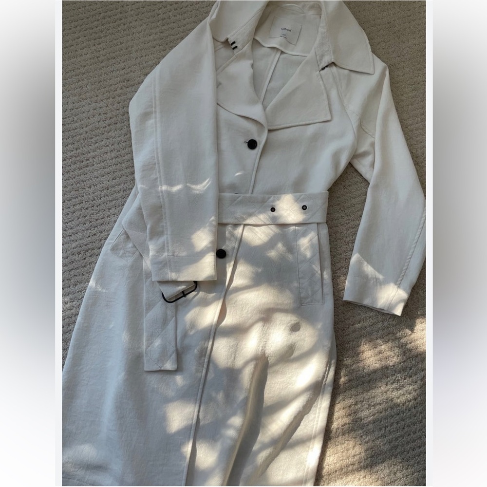 🤍𝐖𝐈𝐋𝐅𝐑𝐄𝐃 Quilted Day Trench Coat — Rare Edition — Cream - Picture 8 of 8